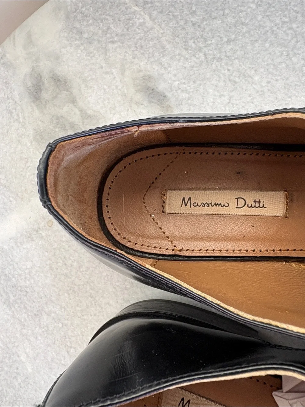 Vtg Masimo Dutti Black Leather Double Monk Strap Shoes-Sz 7, eu 37 whimsigoth